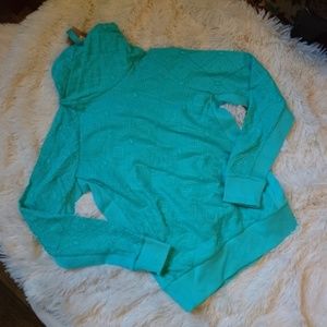 Prana Gotu Jacquard Pullover Turquoise S